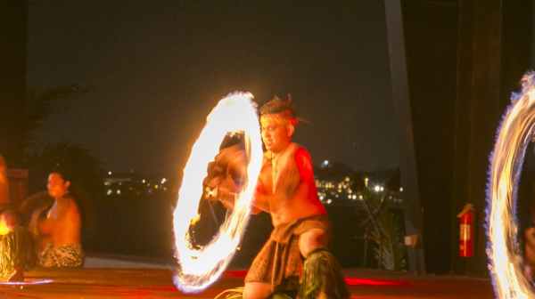 Fire Dancer at The Beach Bar and Grill