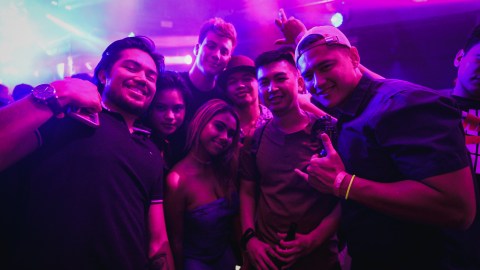 a group of people standing on a stage