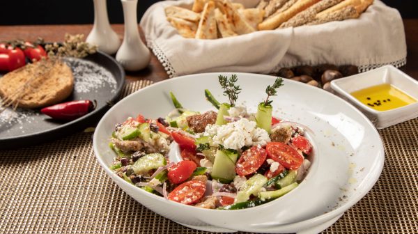 a plate of food on a table