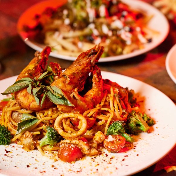 a plate of food on a table