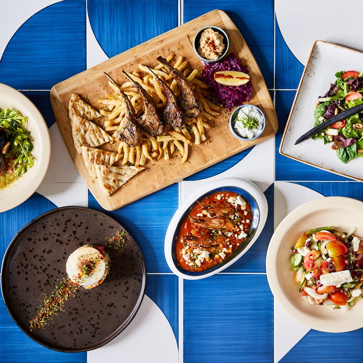 a box filled with different types of food on a plate