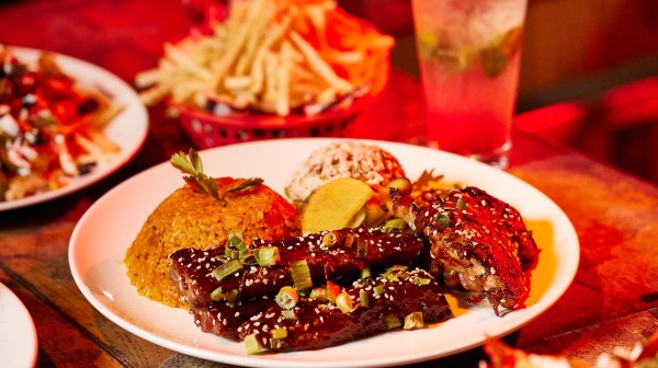 a plate of food on a table