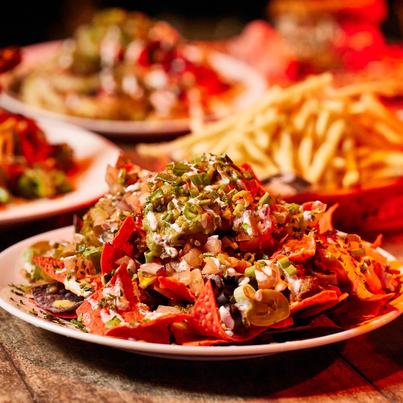 a close up of a plate of food on a table