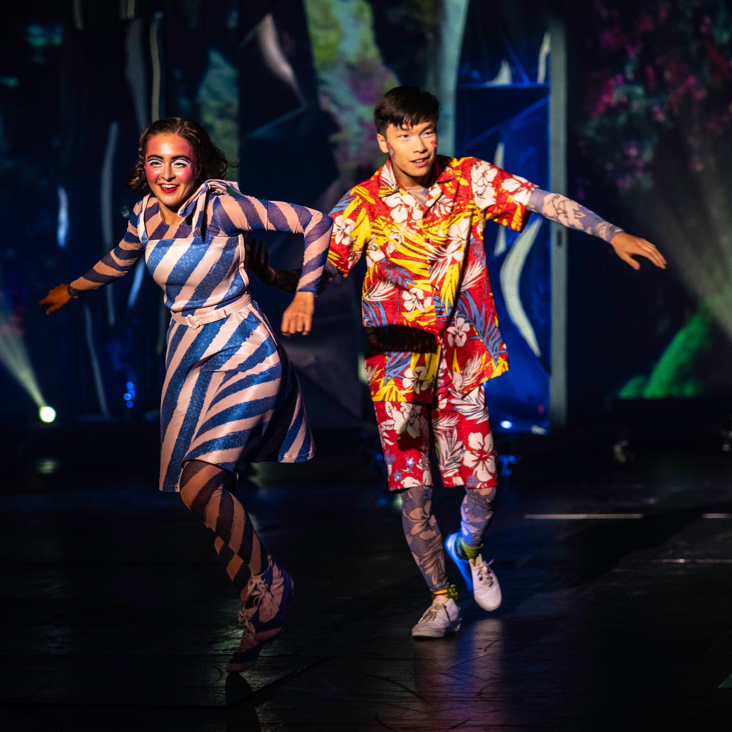 a person standing on a stage