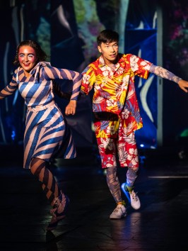 a person standing on a stage