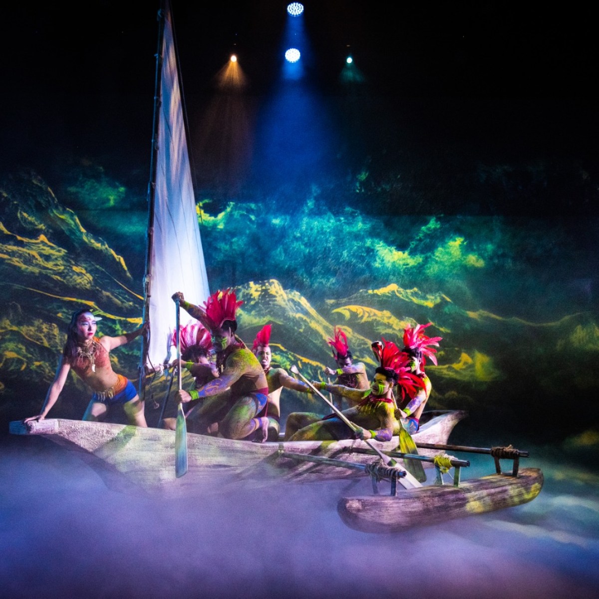 a person riding a skateboard at night