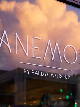 a store front at day