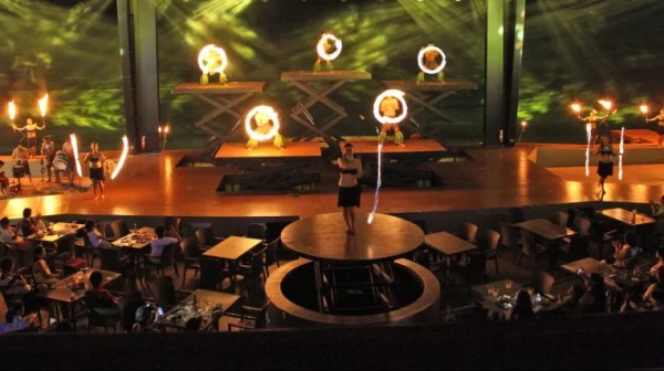 a group of people performing on a stage