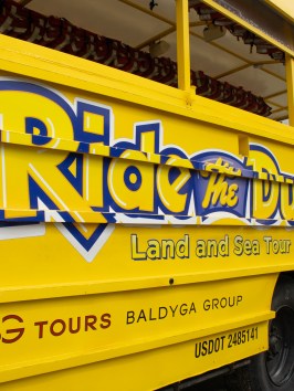 a truck is parked on the side of a building