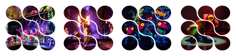 a group of people in a dark room