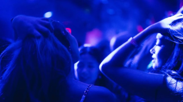 a person sitting on a stage