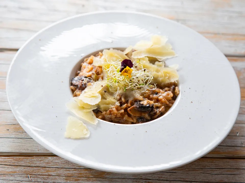 a plate of food on a table