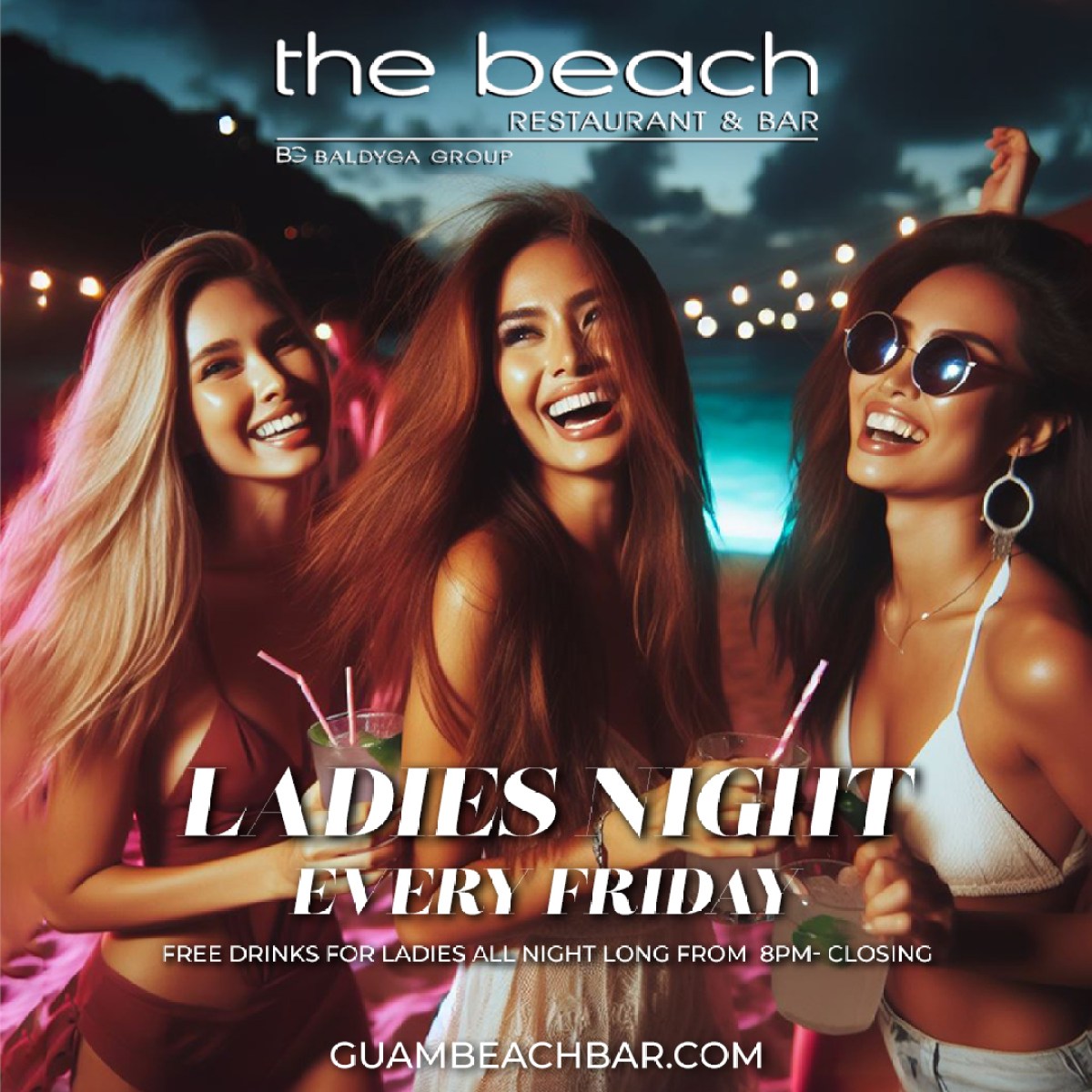 Guam beach bar ladies night Friday ladies drinks free with free admission to club zoh