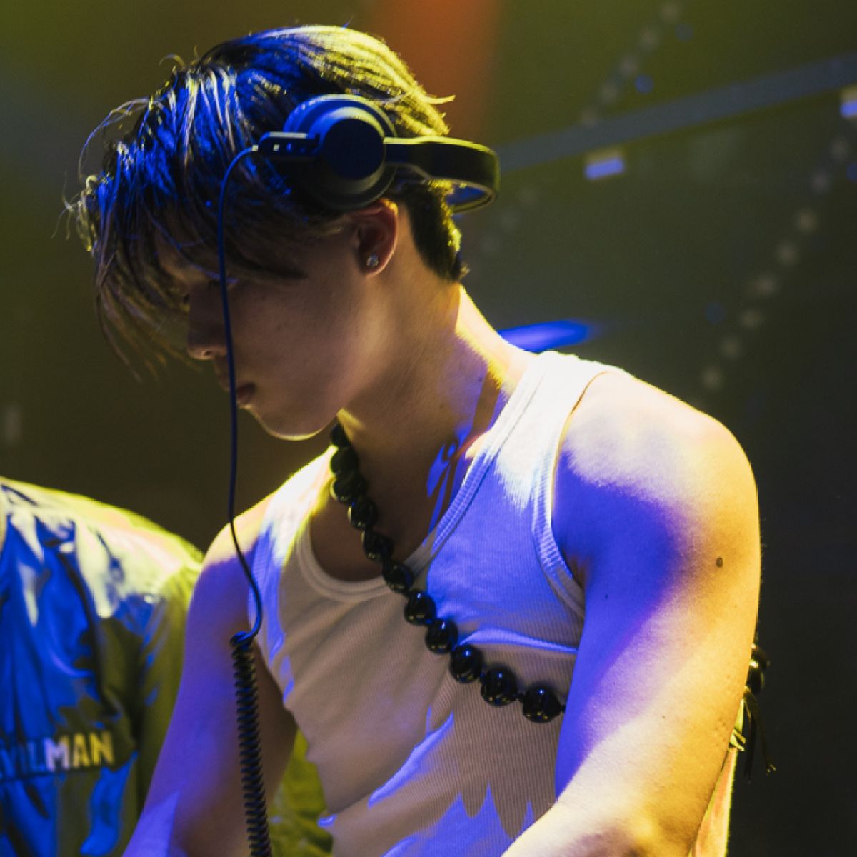 a person standing on a stage