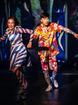 a person standing on a stage