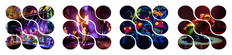 a group of people in a dark room